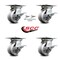 Service Caster 4 Inch V Groove Semi Steel Caster Set with Roller Bearing 4 Brake 2 Swivel Lock SCC-35S420-VGR-SLB-BSL-2-SLB-2 - alternate 5